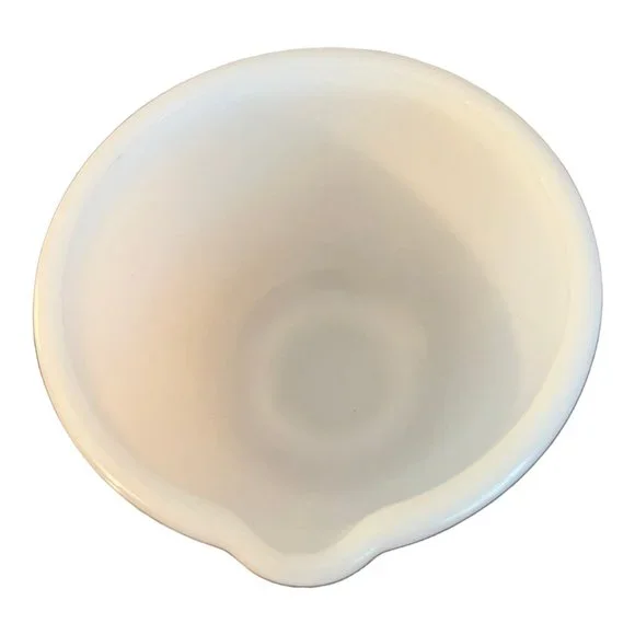 Vintage Sunbeam Glassbake Glass Bake White Milk Glass Mixing Bowl 6.5"W X 4.5" T - Picture 5 of 7